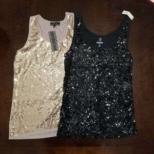 Sequins tank tops.